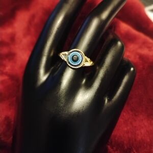 Gold and Blue Women's Ring